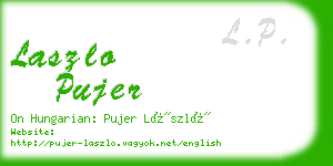 laszlo pujer business card